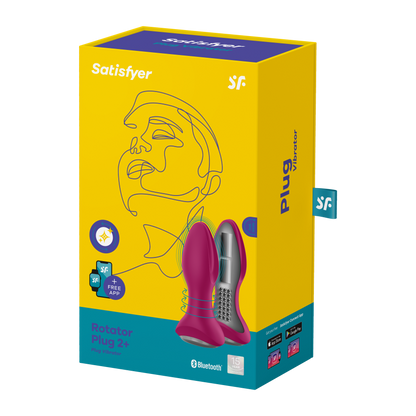 Satisfyer Rotator Plug 2+ Fuschia