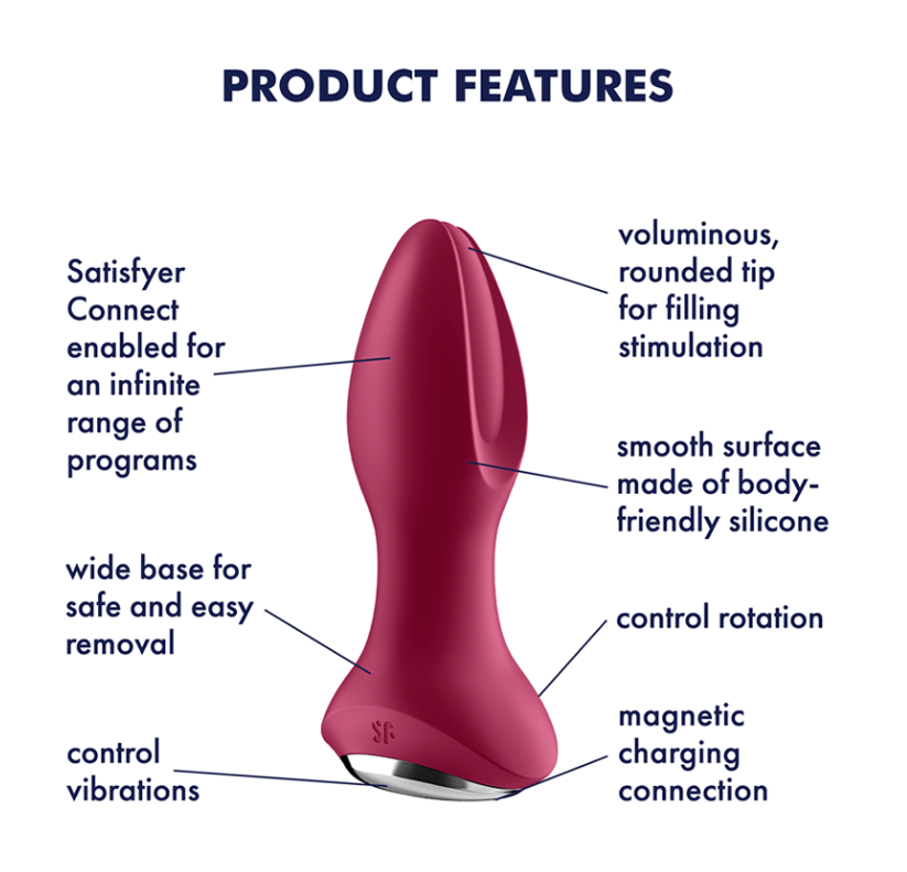 Satisfyer Rotator Plug 2+ Fuschia