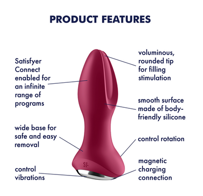 Satisfyer Rotator Plug 2+ Fuschia