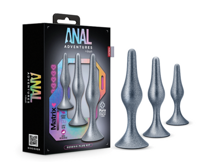 Blush - Anal Adventures Matrix - Genesis Plug Kit - Stellar Silver
