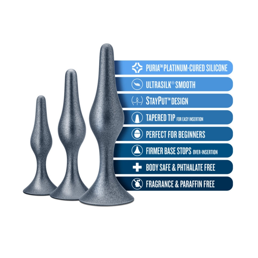 Blush - Anal Adventures Matrix - Genesis Plug Kit - Stellar Silver