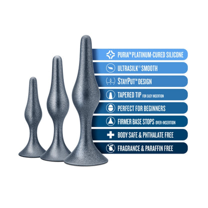 Blush - Anal Adventures Matrix - Genesis Plug Kit - Stellar Silver
