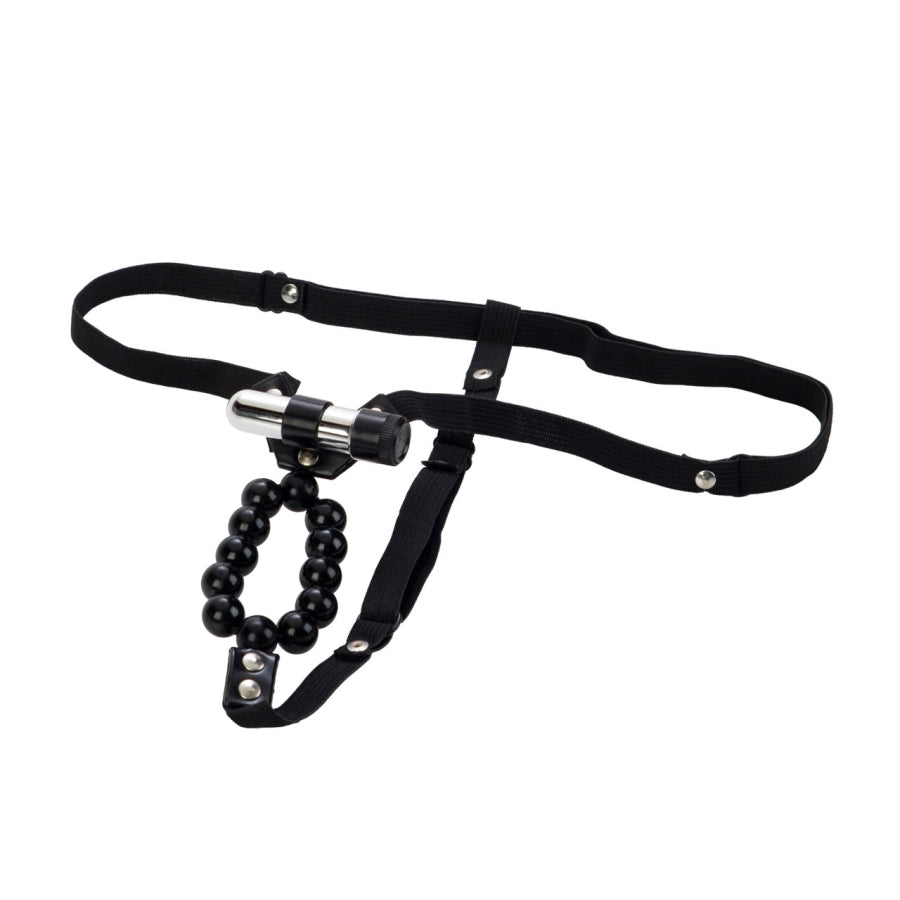 Lover's Thong with Stroker Beads Vibrating
