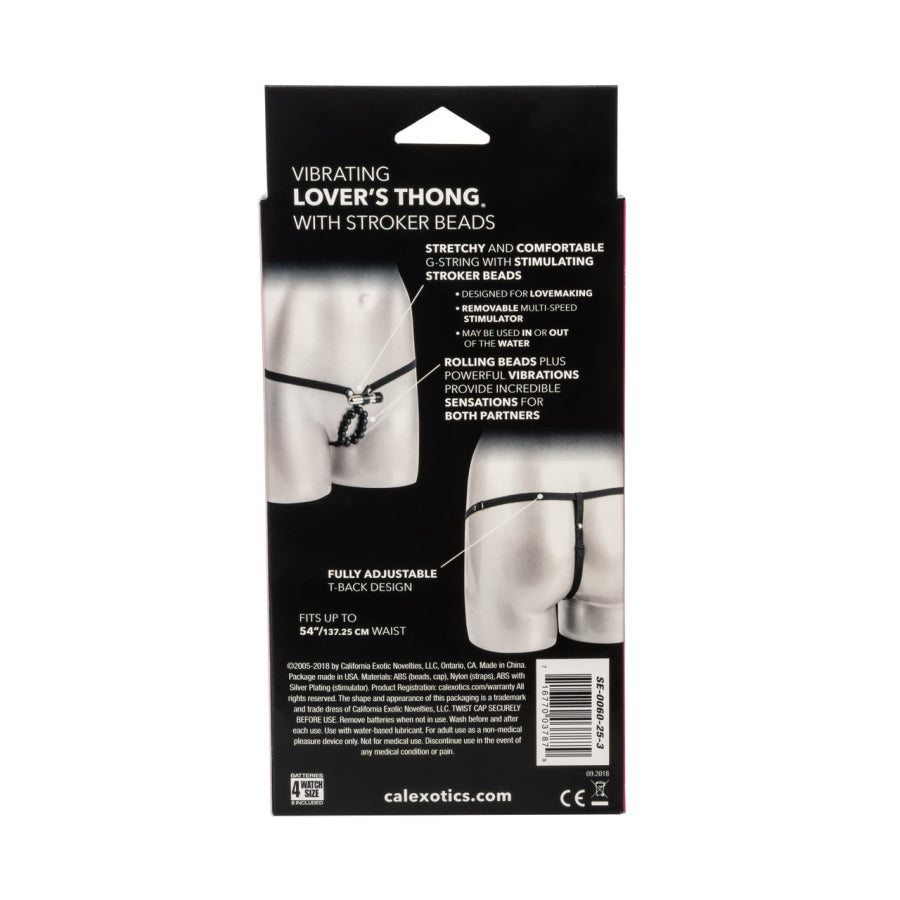 Lover's Thong with Stroker Beads Vibrating