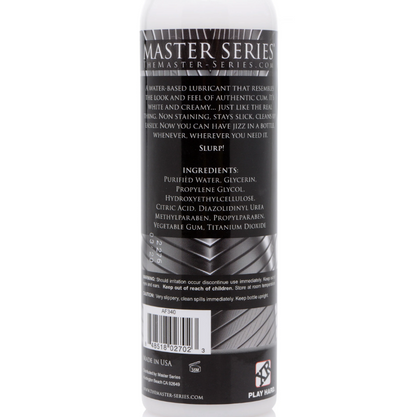 Master Series - Jizz Unscented Water-based Lube 8oz