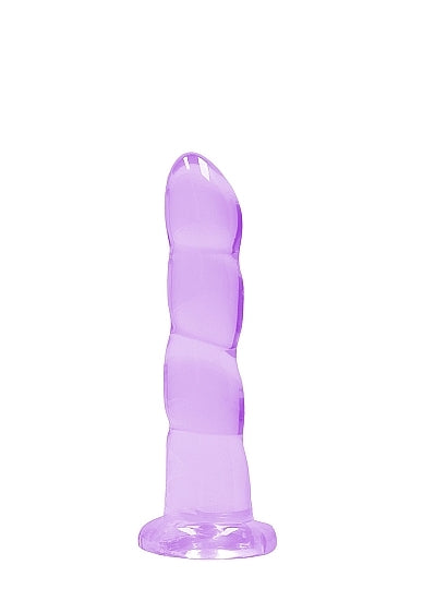 Shots - RealRock - Non Realistic Dildo with Suction Cup - 7''/ 17 cm - Purple