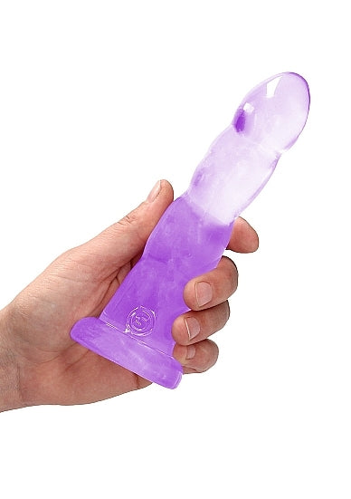 Shots - RealRock - Non Realistic Dildo with Suction Cup - 7''/ 17 cm - Purple