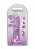 Shots - RealRock - Non Realistic Dildo with Suction Cup - 7''/ 17 cm - Purple