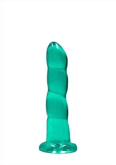 Shots - RealRock - Non Realistic Dildo with Suction Cup - 7''/ 17 cm - Turquoise