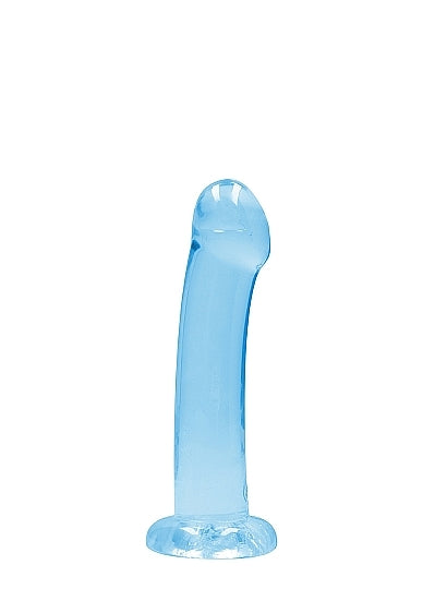 Shots - RealRock - Non Realistic Dildo with Suction Cup - 6,7''/ 17 cm - Blue
