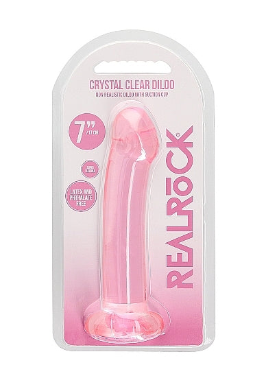 Shots - RealRock - Non Realistic Dildo with Suction Cup - 6,7''/ 17 cm - Pink