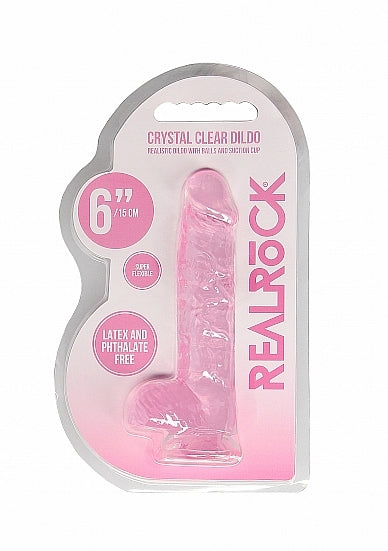 Shots - RealRock - Realistic Dildo with Balls 6"/15cm - Pink