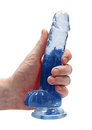 Shots - RealRock - Realistic Dildo with Balls 7"/19cm - Blue
