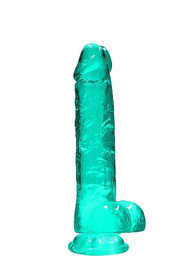 Shots - RealRock - Realistic Dildo with Balls 8"/21cm - Turquoise