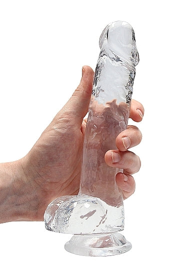 Shots - RealRock - Realistic Dildo with Balls 8"/21cm - Clear