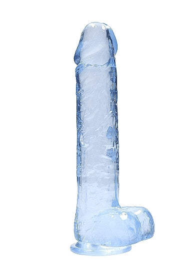 Shots - RealRock - Realistic Dildo with Balls 9"/25cm - Blue