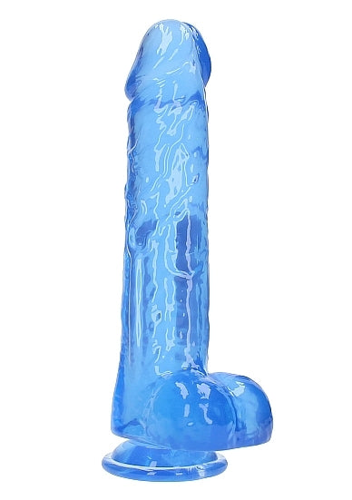 Shots - RealRock - Realistic Dildo with Balls 10"/25.4cm - Blue