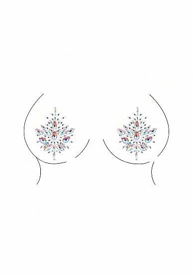 Shots - Dazzling Nipple Bling Sticker - Opal