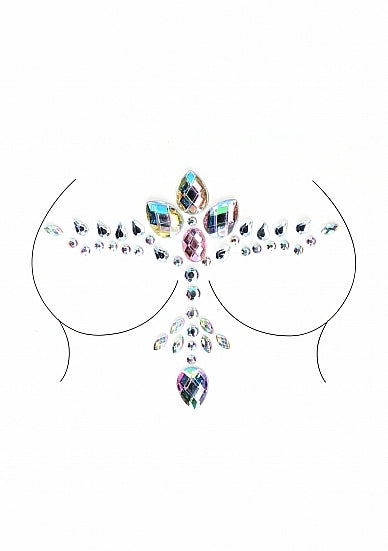 Shots - Dazzling Cleavage Bling Sticker - Opal