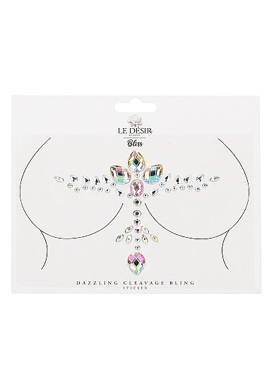 Shots - Dazzling Cleavage Bling Sticker - Opal