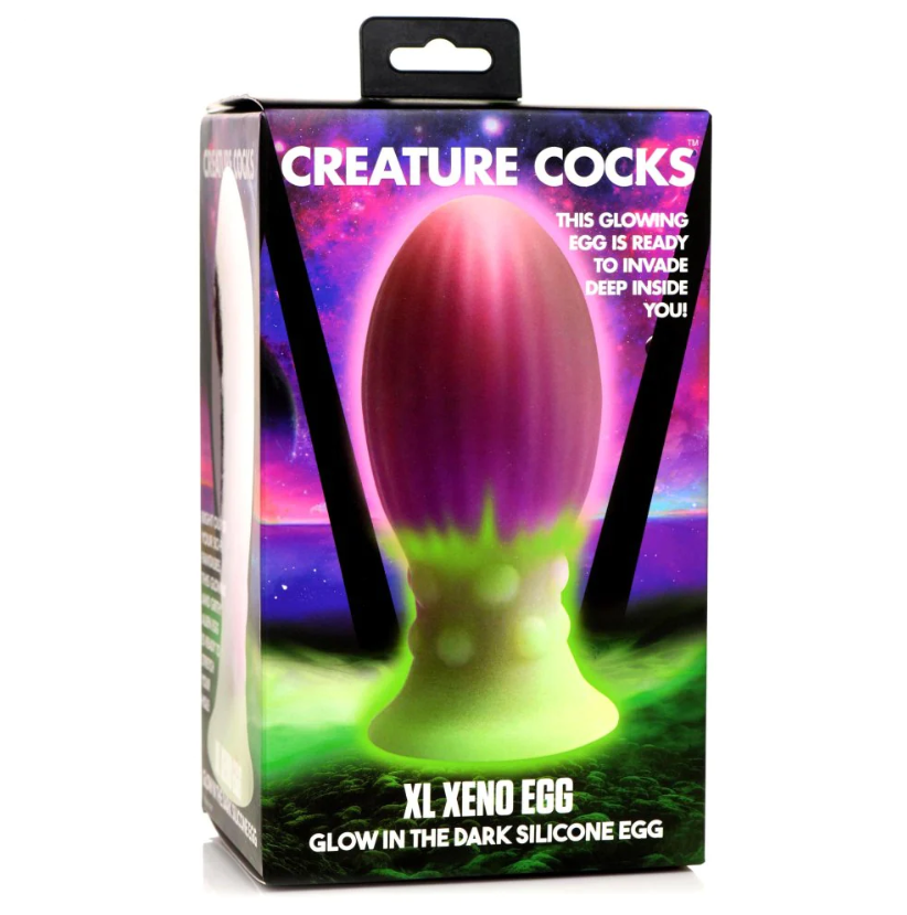 Creature Cocks - XL Xeno Egg Glow in the Dark Silicone Egg