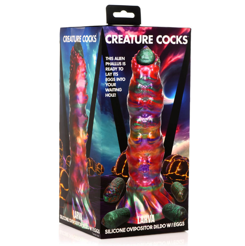 Creature Cocks - Larva Silicone Ovipositor Dildo With Eggs
