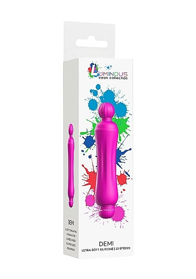 Shots - Demi 10-Speed ABS Bullet w Ultra Soft Silicone Sleeve - Fuchsia