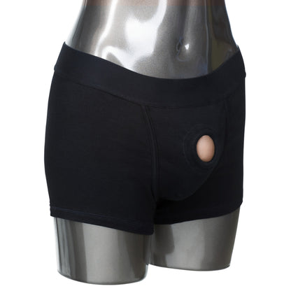 Packer Gear Black Boxer Brief Harness - XS/S