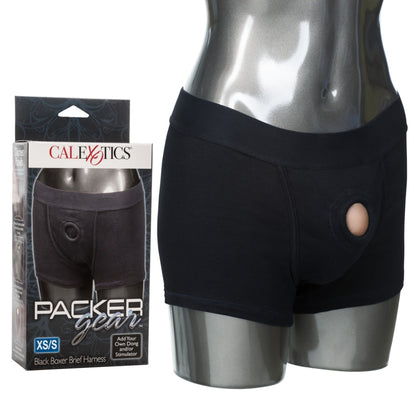 Packer Gear Black Boxer Brief Harness - XS/S