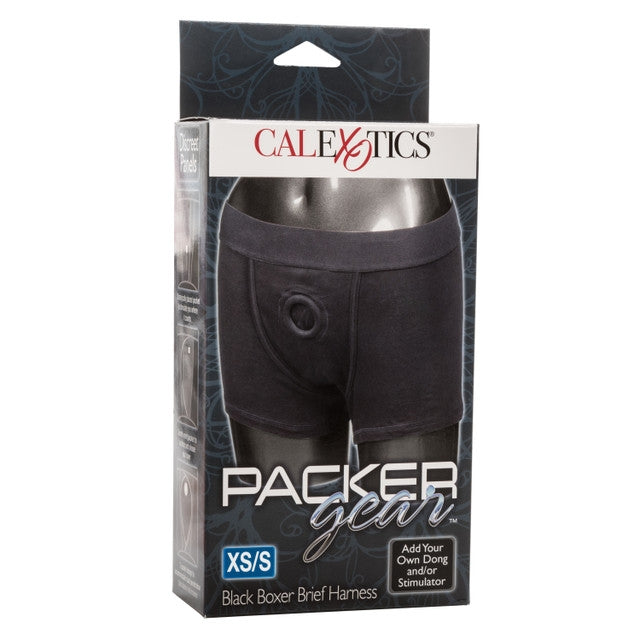 Packer Gear Black Boxer Brief Harness - XS/S