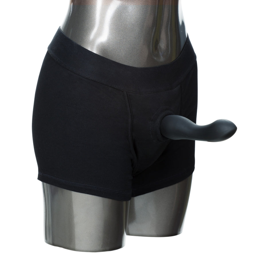 Packer Gear Black Boxer Brief Harness - XS/S
