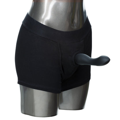 Packer Gear Black Boxer Brief Harness - XS/S
