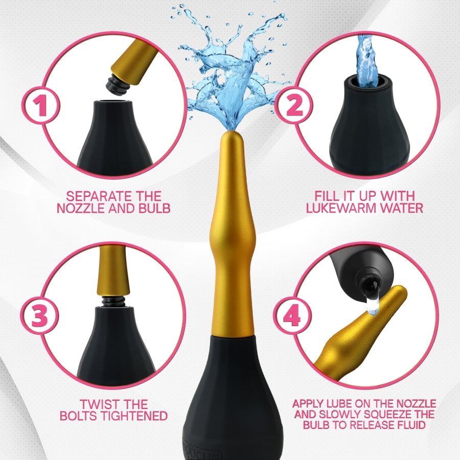 DoucheRight 2 in 1 Design Anal Douche w Interchangeable Heads