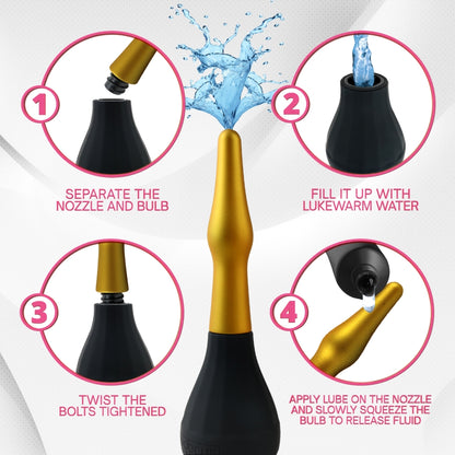 DoucheRight 2 in 1 Design Anal Douche w Interchangeable Heads