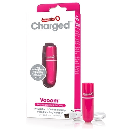 [Damaged Packaging Sale] Screaming O - Charged Vooom Rechargeable Bullet Vibe - Pink