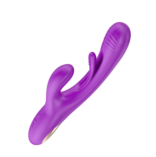 Rabbit Vibrator with Flapping Stimulation Purple