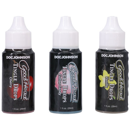 GoodHead - Tingle Drops 3 Pack 1oz. Sweet Cherry, Cotton Candy, French Vanilla