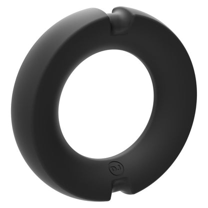 Kink - Silicone-Covered Metal Cock Ring - 45mm Black