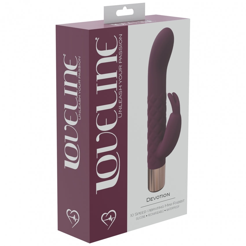 Shots - Devotion 10 Speed Mini-Rabbit Silicone Rechargeable - Burgundy