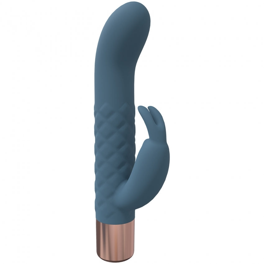 Shots - Devotion 10 Speed Mini-Rabbit Silicone Rechargeable - Blue/Grey