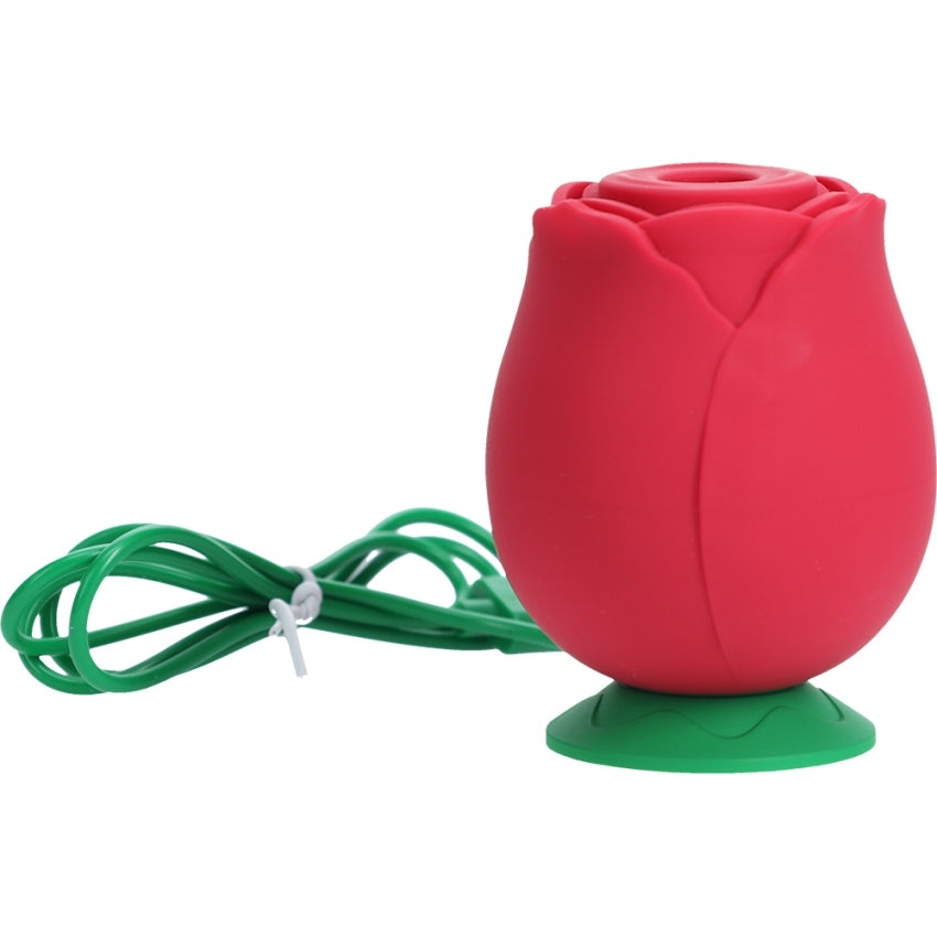 Shots - The Rose 10 Speed Air Pulse Vibe Silicone/Rechargeable/Waterproof - Red