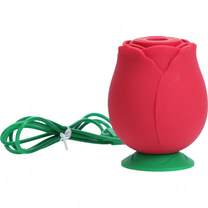 Shots - The Rose 10 Speed Air Pulse Vibe Silicone/Rechargeable/Waterproof - Red