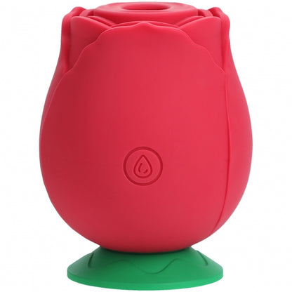 Shots - The Rose 10 Speed Air Pulse Vibe Silicone/Rechargeable/Waterproof - Red
