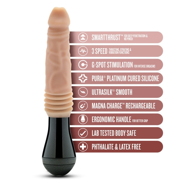 Blush - Dr. Skin Silicone - Dr. Knight - Thrusting Gyrating Vibrating Dildo Beig