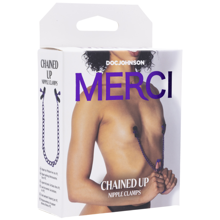 Merci - Chained Up - Nipple Clamps - Violet/Black