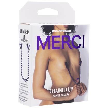 Merci - Chained Up - Nipple Clamps - Violet/Black