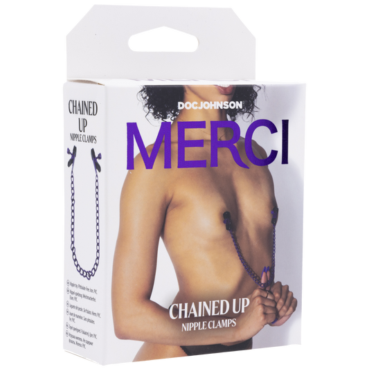 Merci - Chained Up - Nipple Clamps - Violet/Black