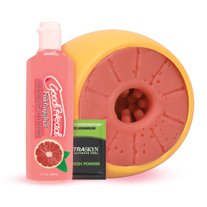 GoodHead - Grapefruit Blowjob Set - Yellow/Pink