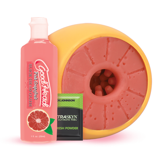 GoodHead - Grapefruit Blowjob Set - Yellow/Pink