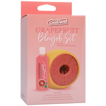 GoodHead - Grapefruit Blowjob Set - Yellow/Pink
